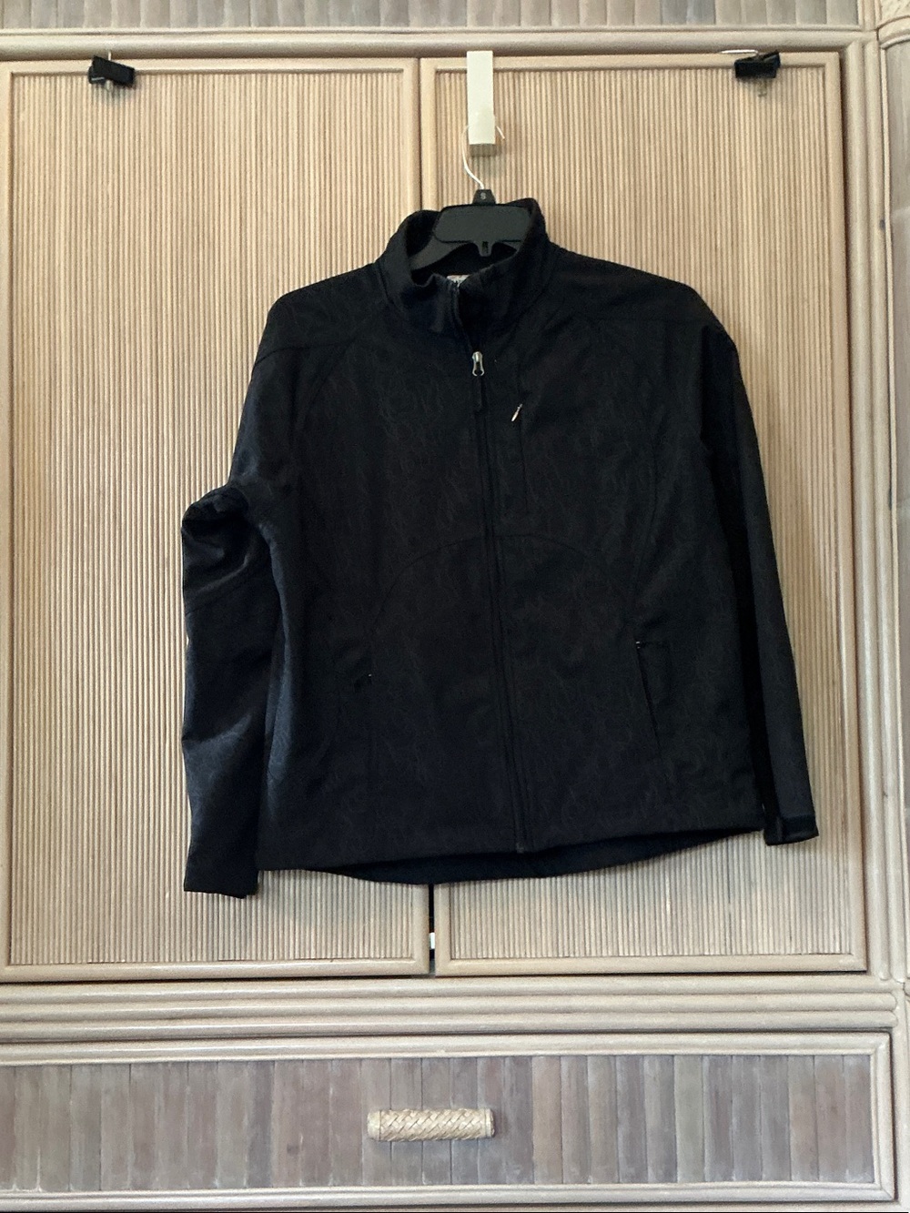 Womens Black Lightweight Full-Zip Shirt Jacket